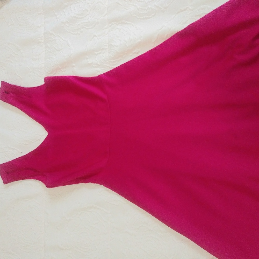 Pink midi dress
